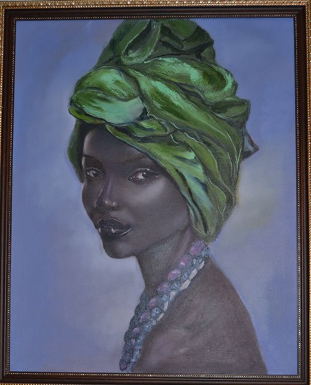 Мои работы: Девушка в зеленом тюрбане